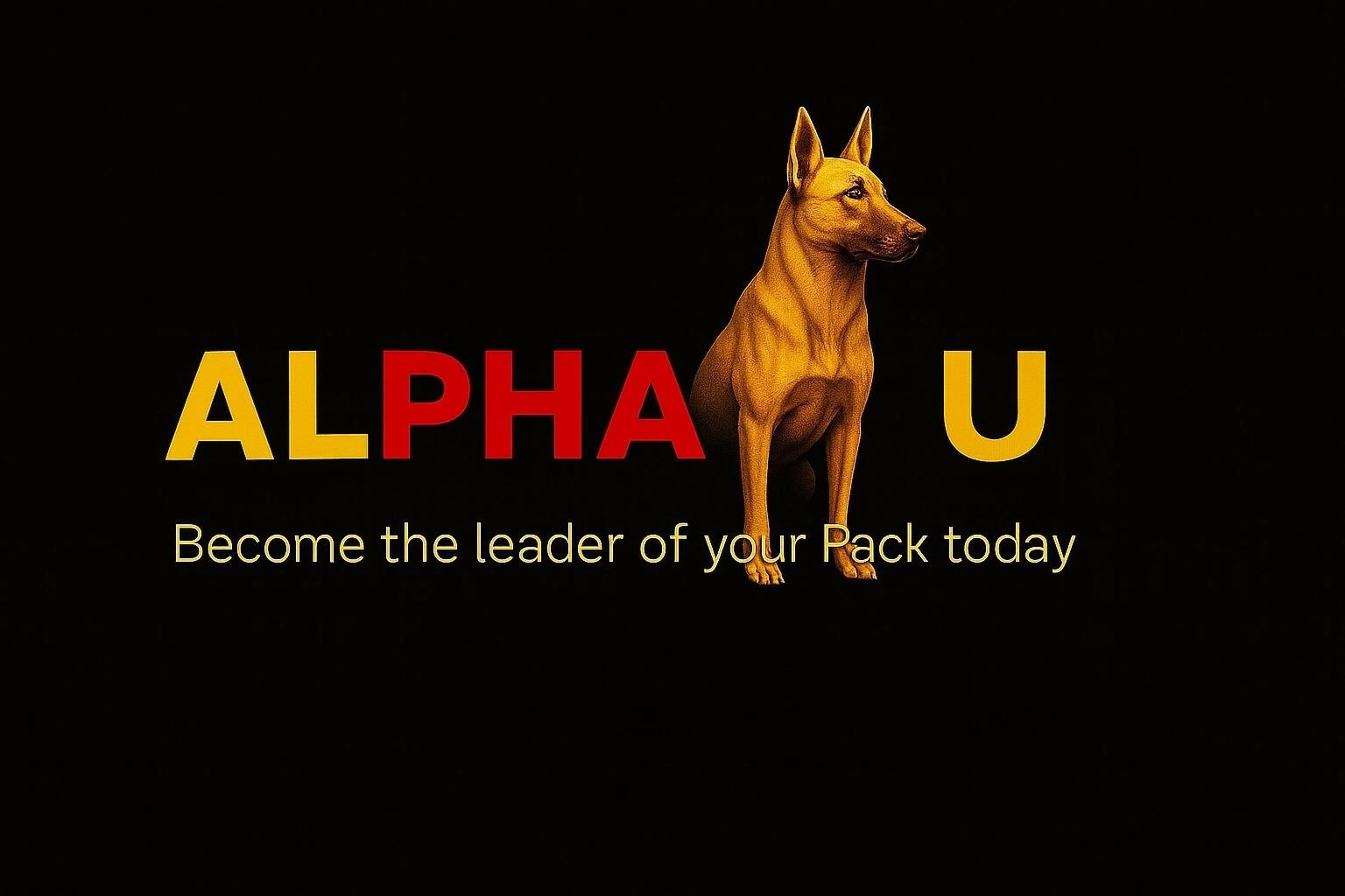 Alpha U dog training logo