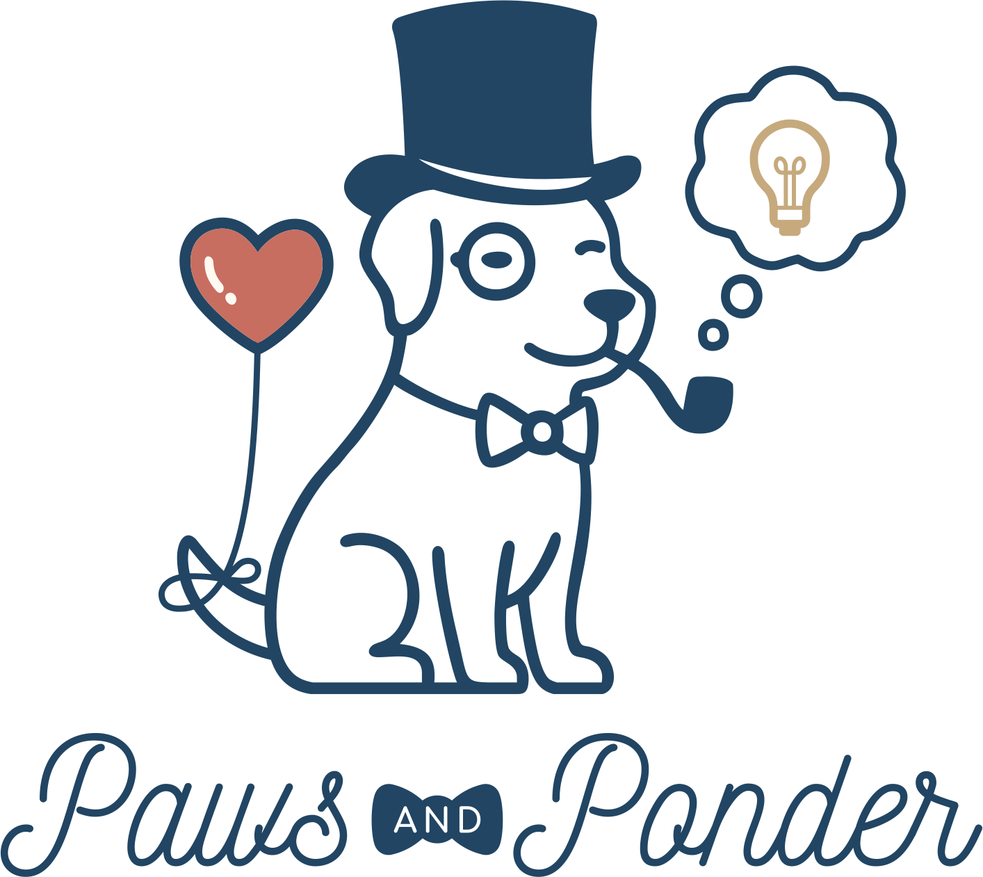 Paws and Ponder, LLC. logo