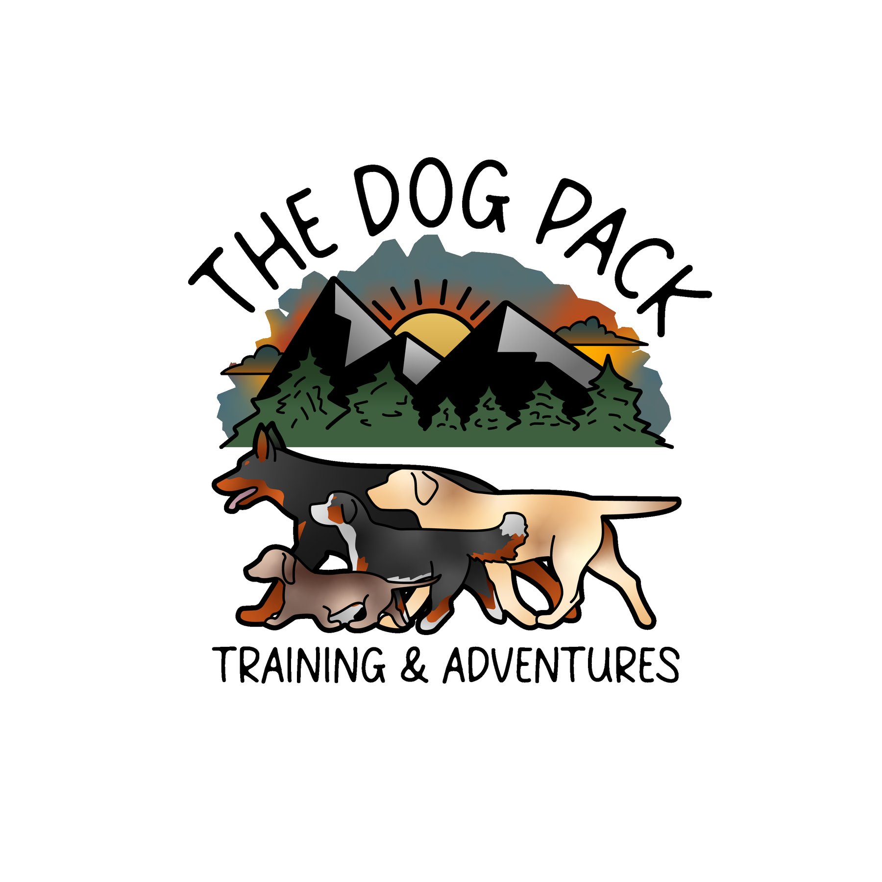 The Dog Pack Training & Adventures logo