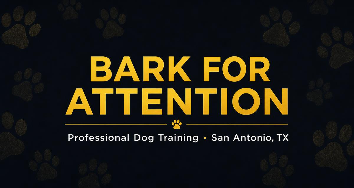 Bark For Attention Dog Training